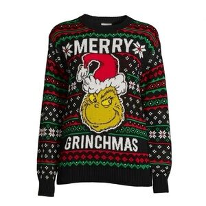 *NEW* Dr. Seuss The Grinch “Merry Grinchmas” Ugly Christmas Sweater Crewneck